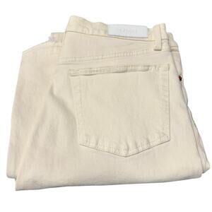 RE/DONE Jeans 70's‎ High Rise Skinny Boot Cream Denim Womens 31 (33x34 ACTUAL)
